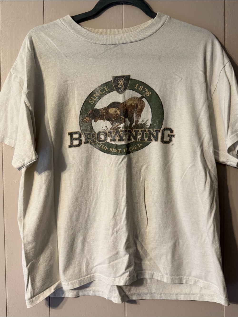 Vintage Browning Hunting Graphic T-Shirt USA Made Deer Logo